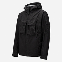 Veste utilitaire pour homme, streetwear urbain, imperméable, à capuche, multi-poches, manches détachables, techwear personnalisé en gros