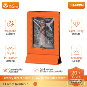 Support de cartes créatif et personnalisé en cuir PU, design élégant, pour collection de cartes de jeu - Product Image 1