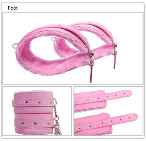 Set de Bondage SM <span class=keywords><strong>BDSM</strong></span> de 7 Piezas de Cuero y Peluche para Adultos, con Antifaz, <span class=keywords><strong>Mordaza</strong></span> de Bola, Cuerda BD5M, Látigo, Arnés y Kit de Restricción, Juguete Sexual Divertido - Product Image 6