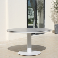 OSMEN Table de salle à manger ronde de style simple Mini Assouan pour l'extérieur, restaurant et centre de jardin
