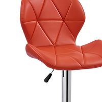 Tabouret de bar pivotant réglable en cuir PU avec base en métal chromé, design moderne pour hôtel, restaurant, salle à manger