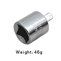Adaptateur de prise carrée 1/2FX 1/4 pouces de qualité industrielle Cr-V chromé convertisseur à cliquet robuste pour outils d'impact