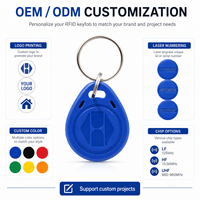 Factory Custom Waterproof T5577 125kHz Rewritable ABS RFID Keyfob Token Contactless Smart Key Tag for Door Access Control System