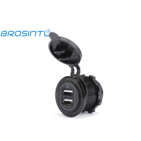 BROSINTL — boîtier en aluminium bc013eb, 5V, prise de chargeur à double ports USB avec éclairage LED, 2,1 a et 1a