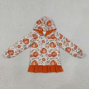 Toddler Girls Fall Pumpkin Outfit <b>Cow</b> Bow Print Long Sleeve Top with <b>Bell</b> Bottom Pants Pajama Set Casual Stretchy Soft Home Wear - Product Image 6