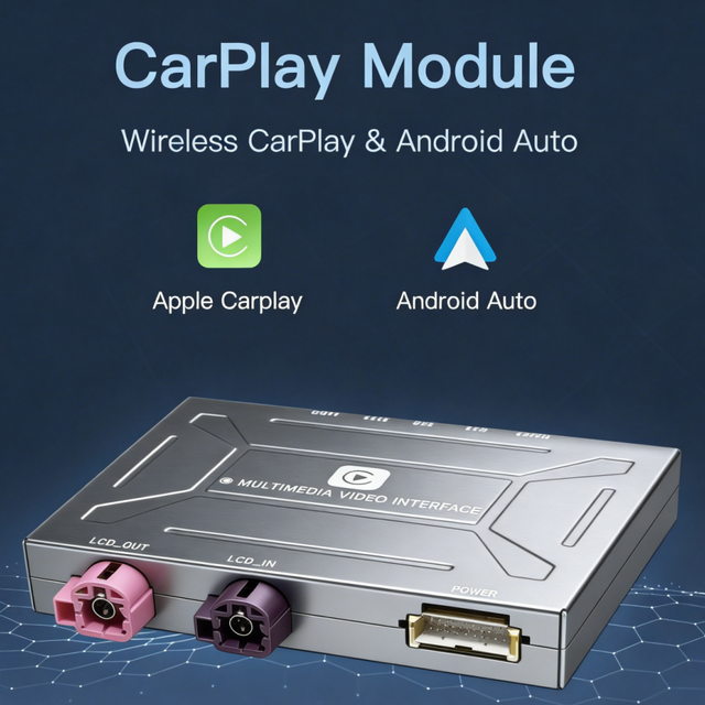 Audi A4 A6 A7 A8 Q3 Q7 Wireless Carplay Android Auto Decoder 6.5'' 7'' 8'' Airplay Hicar Miracast Carlife HDMIIN AirCast AHD