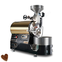 Machine à torréfier les grains de café, torréfacteur de café avec fenêtres en verre, machine à torréfier le café industrielle en acier inoxydable