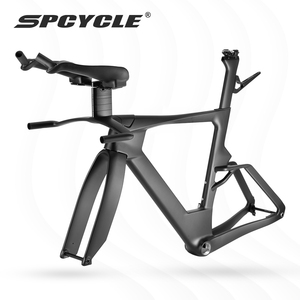 Cadre de vélo de contre-la-montre en <span class=keywords><strong>carbone</strong></span> SPCycle TT928 Aero avec support UDH, boîtier de pédalier T47 et câblage entièrement intégré - Product Image 2