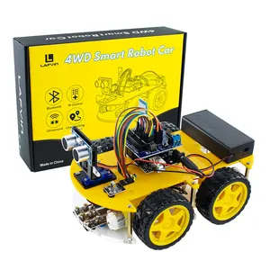 Bộ Dụng Cụ Xe Hơi Robot 4WD Đa Năng Mô Đun Siêu Âm Robot Bộ Lắp Ráp Xe Hơi Cho Arduino