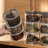 Ensemble de contenants de stockage alimentaire polyvalents MIXWARES - Organisateur de cuisine hermétique pour épices, fruits, collations, nourriture pour animaux et céréales sèches