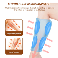 Machine de massage électrique sans fil vibrante pour jambes, thérapie par la chaleur, par compression d'air, pour pieds et mollets.