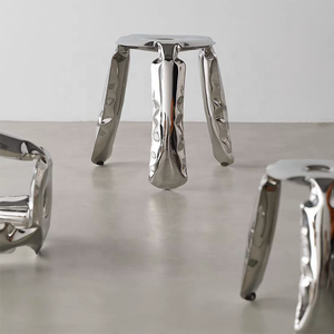 Tabourets en acier inoxydable personnalisés, design <span class=keywords><strong>original</strong></span>, style personnalisé unique, exposition de salle à manger pour bureau à domicile - Product Image 3
