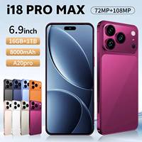 18 PRO MAX 5G Octa Core Layar HD 120Hz Bahasa Inggris Android 15 LTE 16+1TB 108MP 7.3" OLED Dual SIM Card Ponsel
