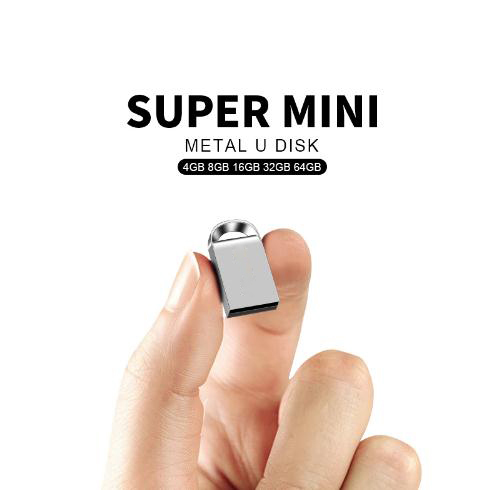 Tiny Pen Drive 16GB 32GB 64GB 3.0 USB Disk Free Laser Logo Super Mini Metal USB Flash Drive 2.0 1GB 4GB USB Memory Drive