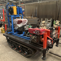 Foreuse robuste sur chenilles de 22 CV à moteur diesel pour puits d'eau, avec pompe à engrenages, pour environnements difficiles et utilisation facile