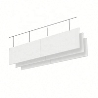 Plafonds suspendus, panneaux acoustiques verticaux, plafond en fibre de verre résistant à l'humidité, panneaux de plafond à pose rapide