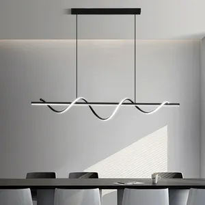 Lampe suspendue LED rotative moderne Dimmable or noir pour table salle à manger cuisine bar lampe suspendue décor à la maison lustres Luminaire