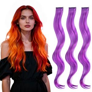 วิกผมลอนธรรมชาติ40<span class=keywords><strong>สี</strong></span>สำหรับต่อผมวิกผมสังเคราะห์<span class=keywords><strong>สี</strong></span>รุ้งแบบทำมือ<span class=keywords><strong>ไฮ</strong></span><span class=keywords><strong>ไล</strong></span><span class=keywords><strong>ท์</strong></span>วิกสำหรับเด็กผู้หญิงเด็ก - Product Image 4