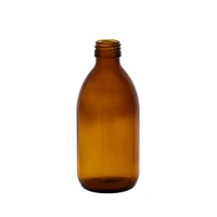 Nouvelle conception, flacon rond en verre ambré vide personnalisé pour médicaments liquides, sirop contre la toux, avec bouchon métallique, best-seller d'usine, plusieurs tailles