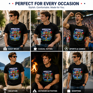 Camiseta de Fútbol para Hombre al por Mayor, Negra con Estampado, Manga Corta, Cuello Redondo, Estilo Casual, Moda de Verano - Product Image 3