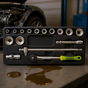 Fasano <b>Socket</b> Wrench Set 10pc Metric Chrome Vanadium Steel Automotive Repair Tools - Product Image 3