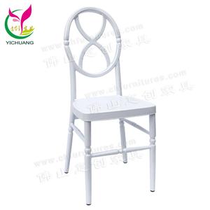 Sillas de alquiler de decoración al aire libre de fiesta de boda <span class=keywords><strong>blanca</strong></span> apilable de metal con respaldo redondo para eventos - Product Image 2