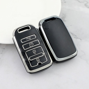 Housse <span class=keywords><strong>porte</strong></span>-clés en TPU Silver Edge avec <span class=keywords><strong>porte</strong></span>-clés pour <span class=keywords><strong>Kia</strong></span> Optima Sorento <span class=keywords><strong>Sportage</strong></span> Soul Forte Niro classe étui à clés de voiture accessoires - Product Image 3