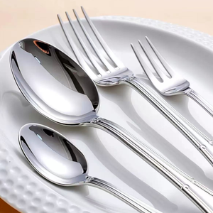 Juego de cubiertos de cocina de acero inoxidable de lujo, juego de cubiertos de <span class=keywords><strong>4</strong></span> Uds., cuchillo, cuchara, tenedor, vajilla elegante, paquete de regalo - Product Image 5