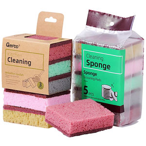 Éponges à vaisselle <span class=keywords><strong>pour</strong></span> laver la vaisselle, évier de cuisine, éponges de nettoyage, forme rectangulaire, épaisseur 3 cm, absorption d'eau 250%, paquet - Product Image 3