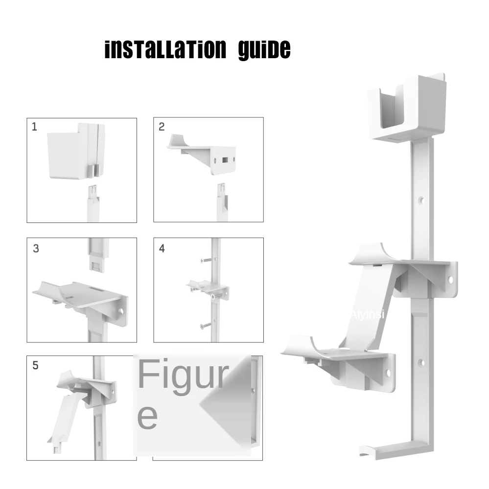 Support Mural Pour Manettes De Jeu - 4 Emplacements, Sans Perçage, Avec Support Casque Et Étages Pour Télécommande