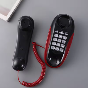 Vente en gros <span class=keywords><strong>Téléphone</strong></span> <span class=keywords><strong>mural</strong></span> filaire Trimline Slim rouge pour bureau à domicile hôtel salle de bain Communication murale <span class=keywords><strong>fixe</strong></span> - Product Image 2
