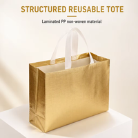 Logo personnalisé réutilisable laminé PP non-tissé Bandoulière Sac à provisions élégant motif léopard Sac d'épicerie et de cadeau