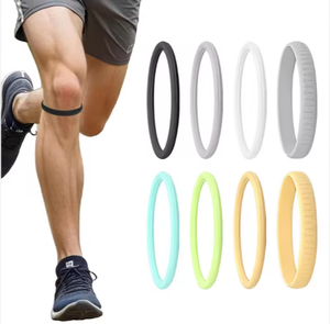 Sangle de genou en silicone pour rotule, bande de compression élastique réglable, attelle de soutien du tendon rotulien pour le sport, le basketball et la course à pied - Product Image 1