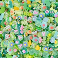 2025 Offre Spéciale Lot mixte assorti alimentaire résine Flatback mignon ensembles 100 pièces clair bricolage Slime décor peint à la main Animal coque de téléphone