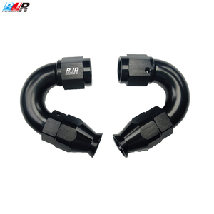 Raccords <span class=keywords><strong>de</strong></span> <span class=keywords><strong>tuyau</strong></span> PTFE à débit total BJR en aluminium robuste AN6 AN8 AN10 150 degrés, connexion femelle anodisée CNC pour huile/E85/carburant - Product Image 6