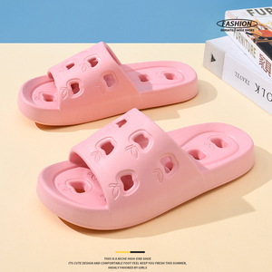 Women's Summer <b>EVA</b> Flip Flops Thick Sole Non Slip Breathable Beach Home Shoes Pink Green Black Beige 36 37 38 39 40 41 - Product Image 1