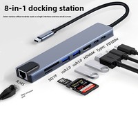 Hub USB Tipo-C con Múltiples Puertos (4K USB 3.0 Ethernet) Estación de Acoplamiento 5 en 1 para PC