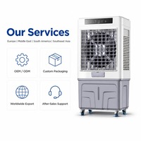 Enfriador de Aire Evaporativo Doméstico FJ-1120DLR con Control Remoto, 8000 CMH, Tanque de 60L, 3 Velocidades, Función de Enfriamiento, Humidificación y Purificación, Ventilador Digital