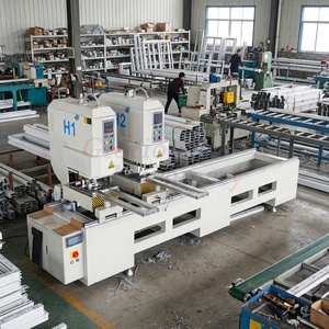 Machine de soudage sans soudure pour coins de fenêtres, soudeuse de vinyle à <span class=keywords><strong>double</strong></span> tête pour <span class=keywords><strong>PVC</strong></span>, soudeuse de joint en plastique couleur CNC - Product Image 4