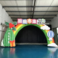 Arche Gonflable 3D Extérieure 8m, Motif Bonbons et Dessins Animés, Imperméable, en Tissu Oxford Résistant au Soleil, Installation Facile pour Publicité d'Ouverture de Magasin de Snacks