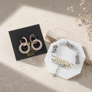 Custom <b>Jewelry</b> Display Card for Earrings and Necklaces Luxury Printed <b>Packaging</b> Card for <b>Jewelry</b> Brand Presentation - Product Image 1