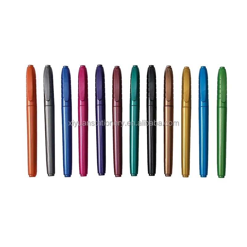 סמן מתכתי עטים 12 צבעים עטים מתכת לכרטיס ביצוע ציור סלע עץ מתכת קרמיקה