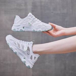 Baskets respirantes à couleurs mélangées pour <span class=keywords><strong>Femme</strong></span>, chaussures de Sport, blanche, pour la marche, à la mode, 2020 - Product Image 5