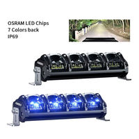 Barre lumineuse LED RGB 10 pouces 124W pour toit et pare-chocs avant, best-seller transfrontalier tout-terrain ATV UTV 4x4 ALO-N-10-V3