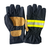 Gants professionnels de lutte contre les incendies, gants de sauvetage en aramide à 4 couches, sangle de poignet réfléchissante, flexibles, certifiés EN659 pour les situations d'urgence