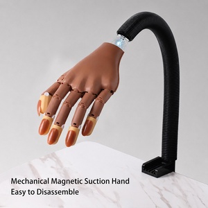 Maniquí de <span class=keywords><strong>Uñas</strong></span> Portátil, Removible, Profesional, de Acrílico con Succión Magnética, Articulaciones Flexibles, Abrazadera de Escritorio, Logotipo Personalizable - Product Image 1
