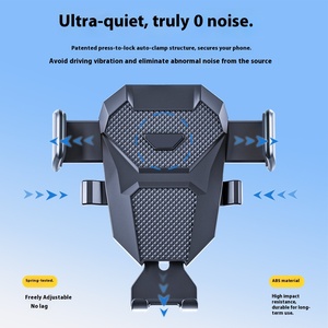 Soporte de teléfono de coche con bloqueo automático, soporte de navegación telescópico de silicona para salpicadero inferior para salida de aire acondicionado - Product Image 5