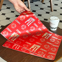 Papier d'emballage alimentaire en aluminium imperméable et résistant à la graisse, personnalisable et jetable, pour hamburgers, sandwichs et en-cas