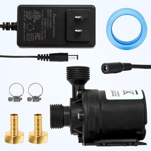 Pompe à eau Daco Min 12V DC 3,43 GPM 19,6 pieds de hauteur de refoulement, moteur sans balais avec adaptateur pour chauffe-eau solaires, pompe à eau solaire 12V DC Ultra - Product Image 1