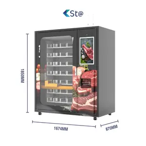Máquina Expendedora de alimentos congelados de-18 grados Celsius, máquina expendedora de comidas calientes con calentamiento automático por microondas